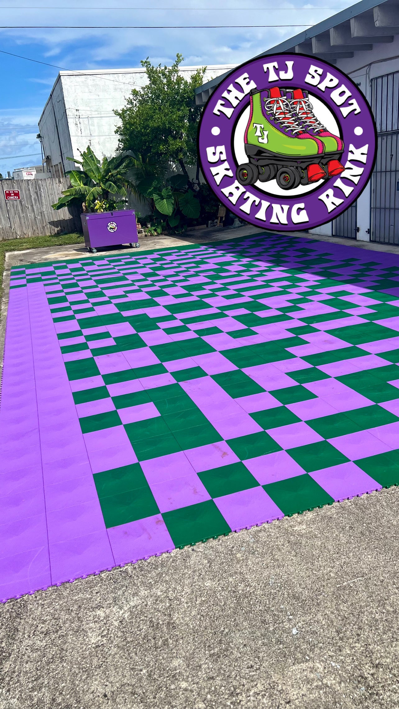 Roller Rink Skate Rentals Sign Roller Skating Rink with Skate Rentals | Skate Floor in We – The TJ ...